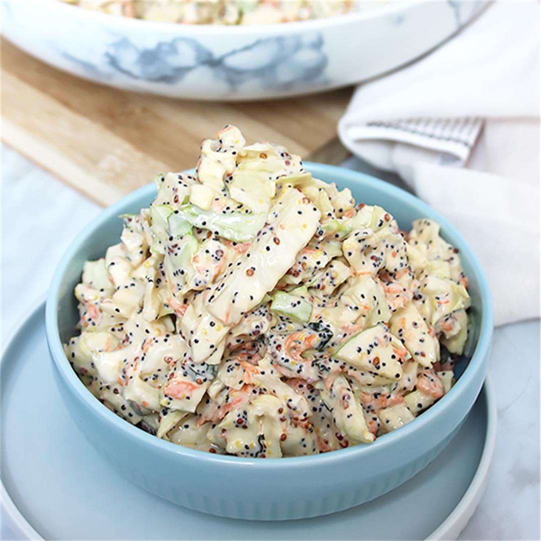 Fennel and Apple Coleslaw in a Creamy Mustard Dressing