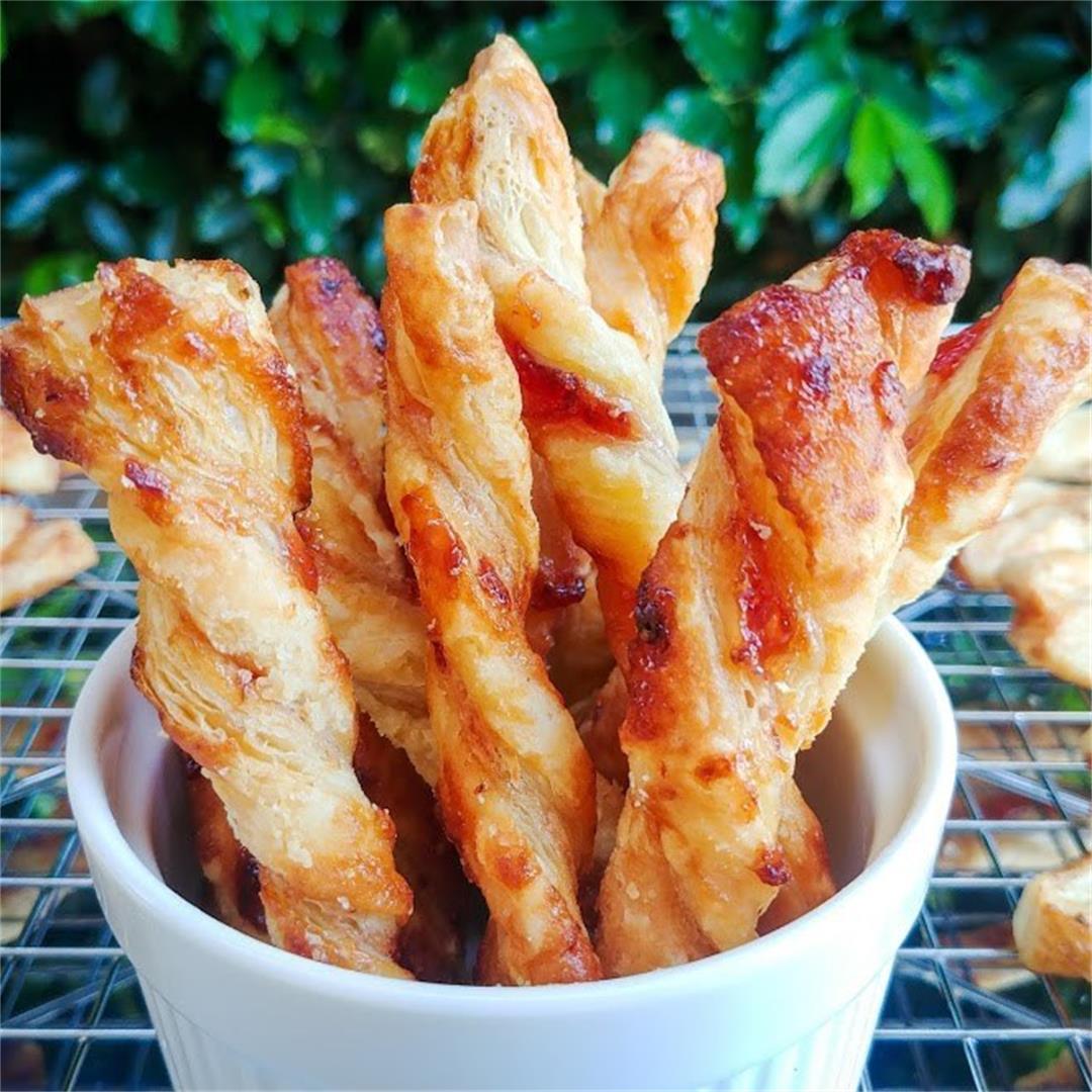 Strawberry Puff Pastry Twists