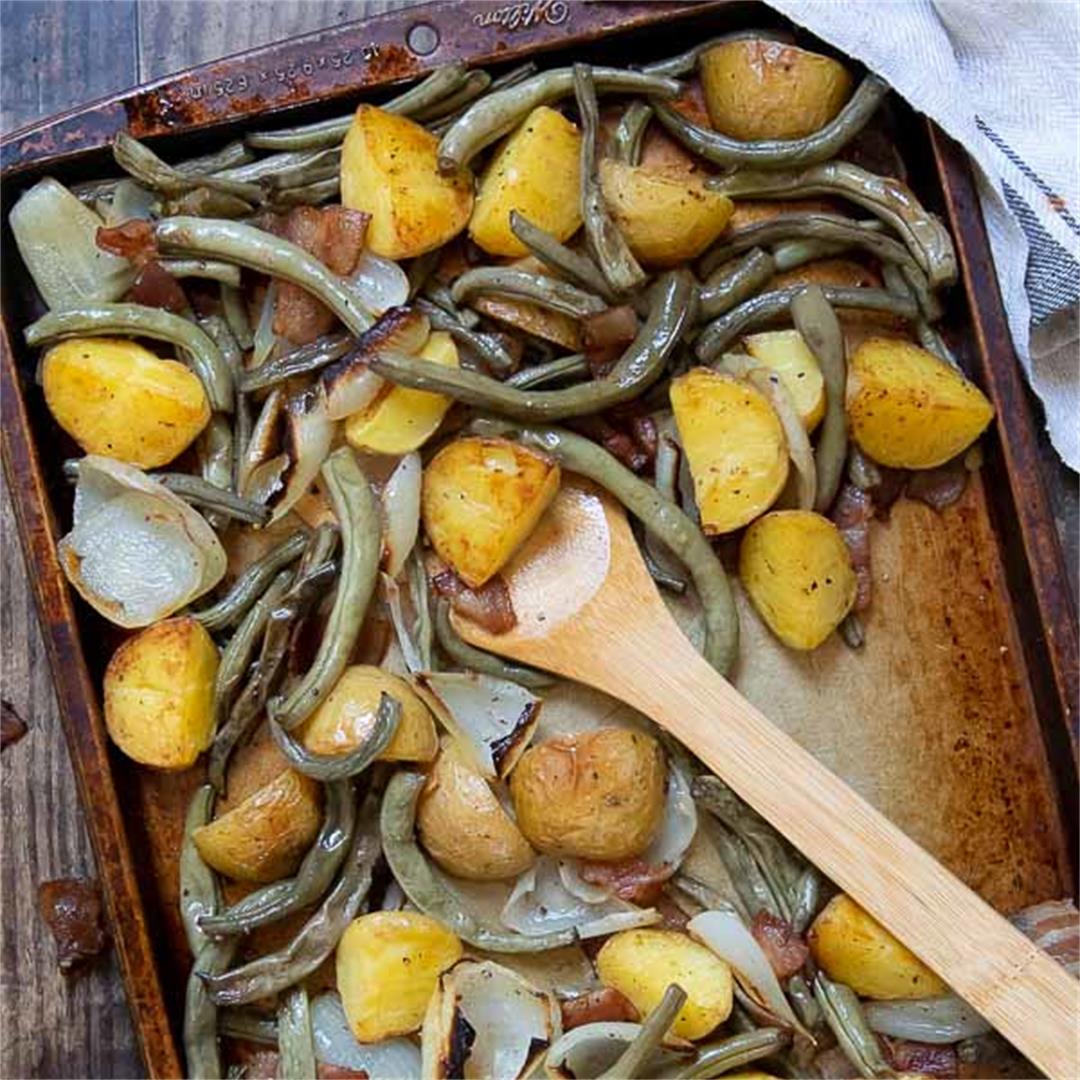 Roasted Potatoes and Green Beans
