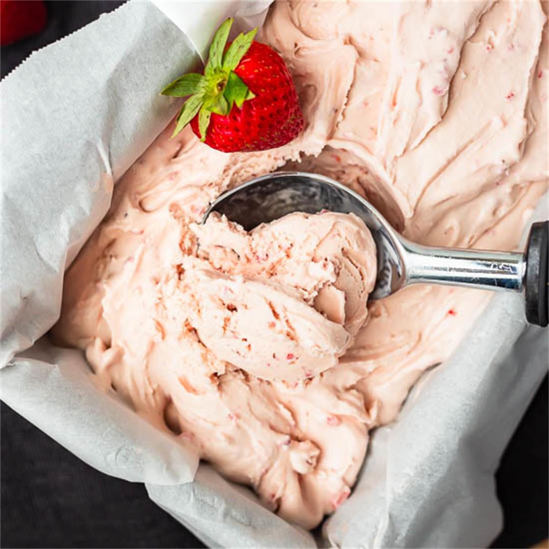 Strawberry Custard Ice Cream