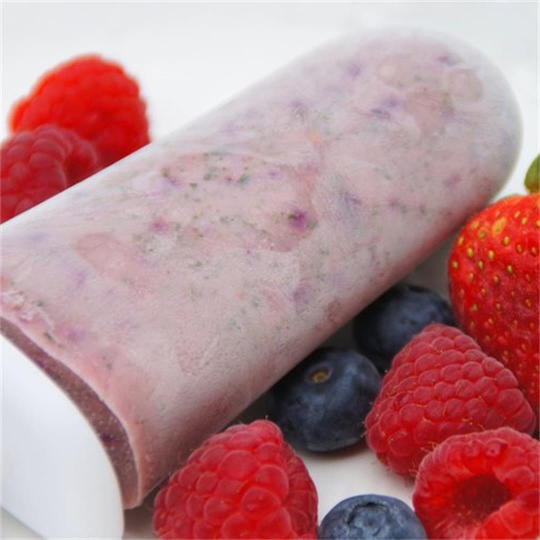 Berry and Kale Yogurt Popsicles — Land of 10,000 Recipes