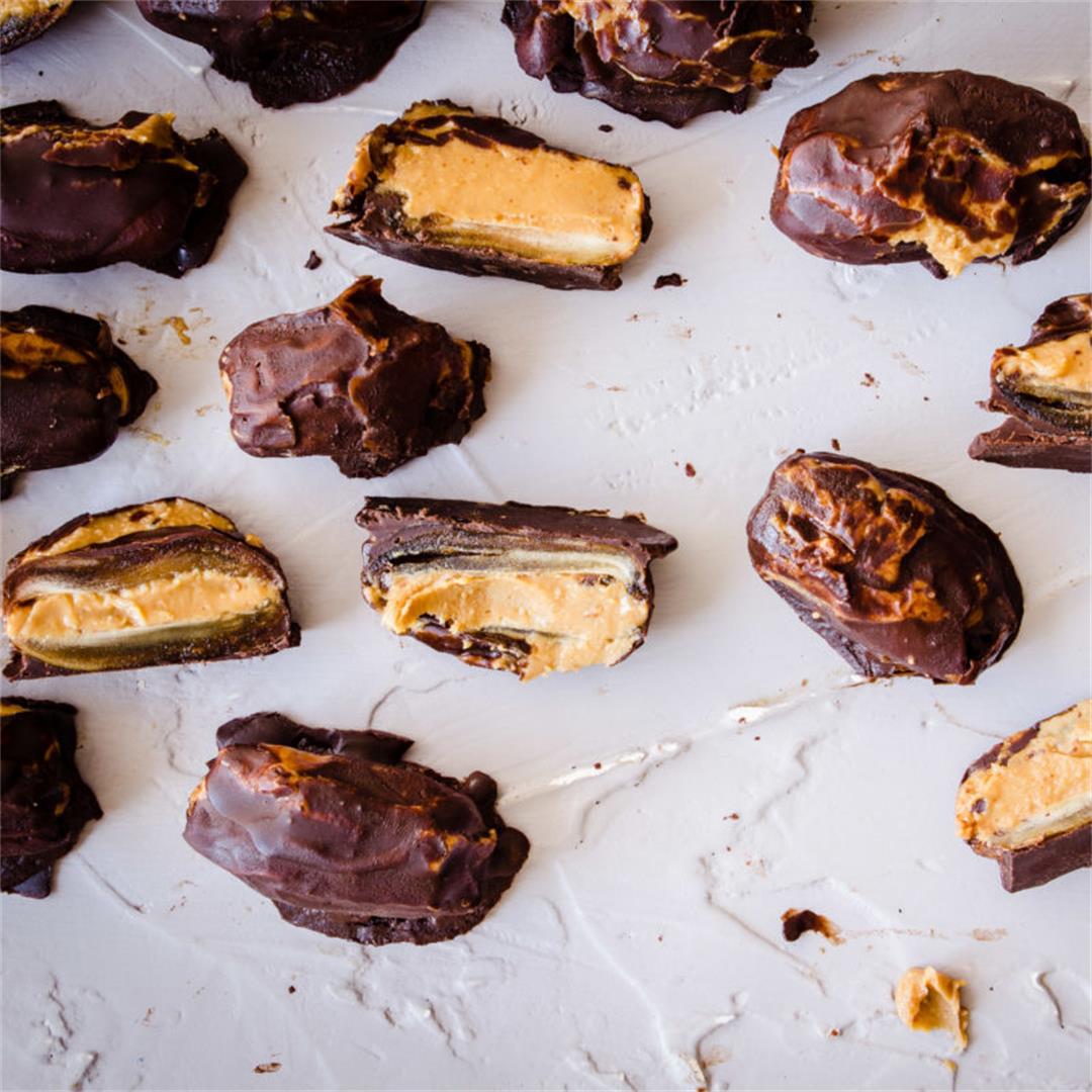 Chocolate Peanut Butter Stuffed Dates (vegan & gf)