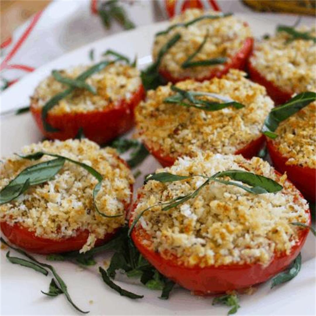 Crispy Baked Parmesan Tomatoes - It's Not Complicated Recipes
