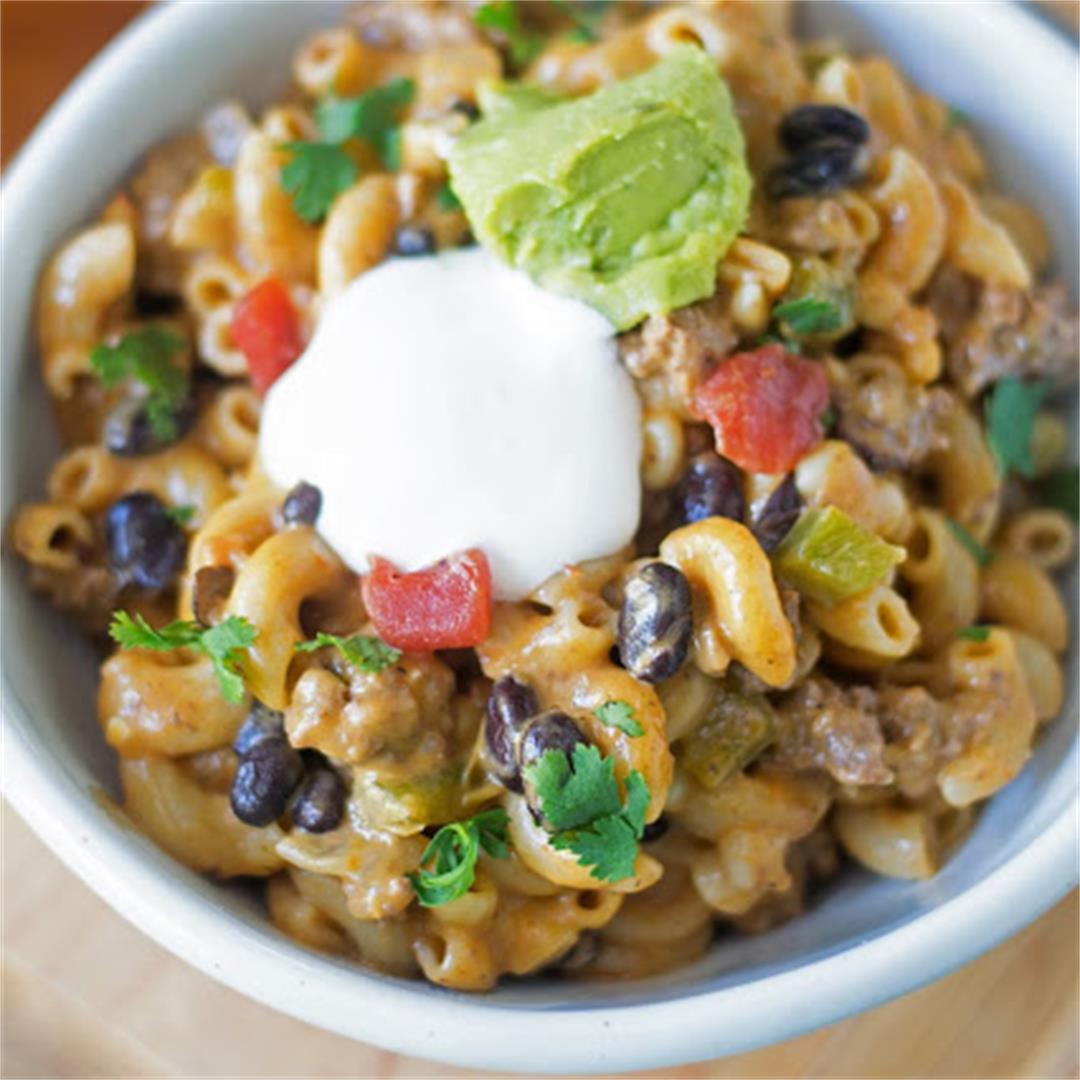 Easy One Pot Taco Mac and Cheese Recipe