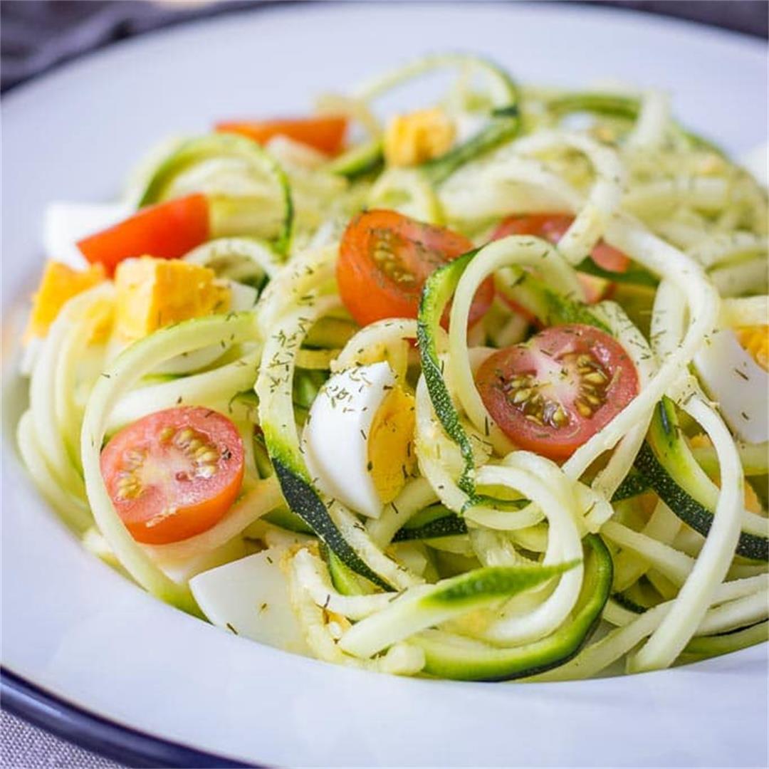 Egg Zucchini Noodle Salad