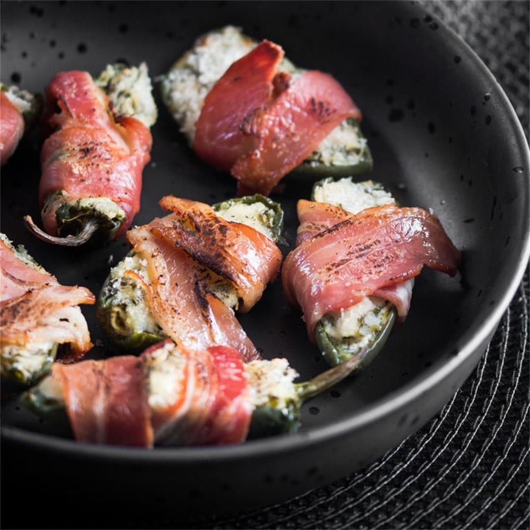 Bacon Wrapped Stuffed Jalapeno Recipe with Panko Topping