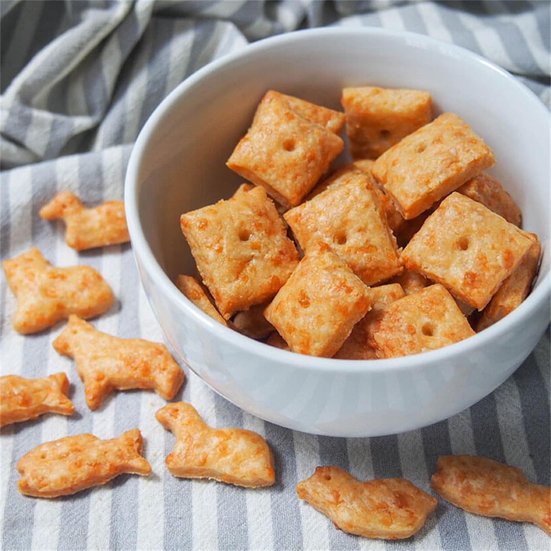 Homemade cheese crackers