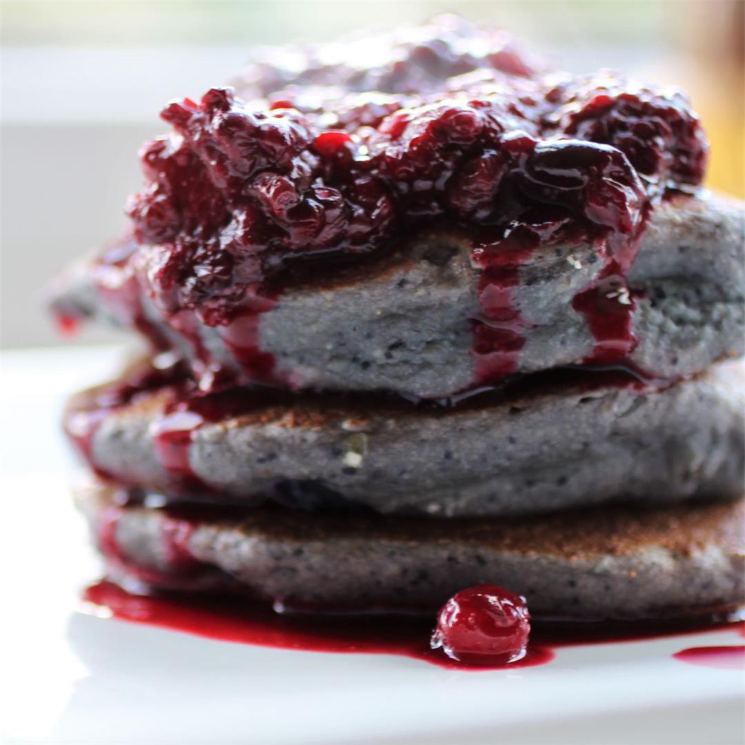 GF Vegan Blueberry Pancakes Recipe