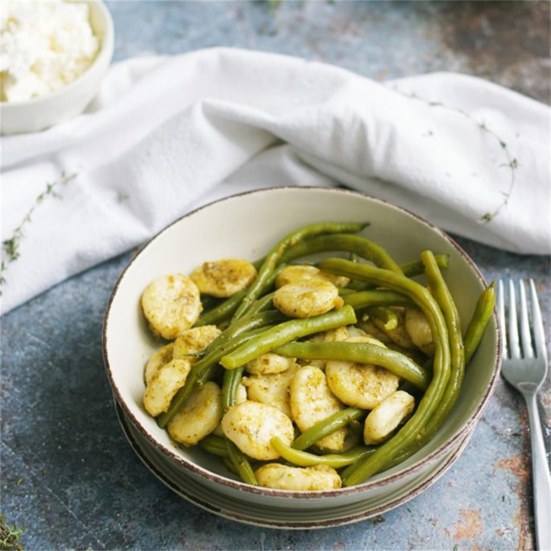 Ricotta Gnocchi With Pesto And Green Beans