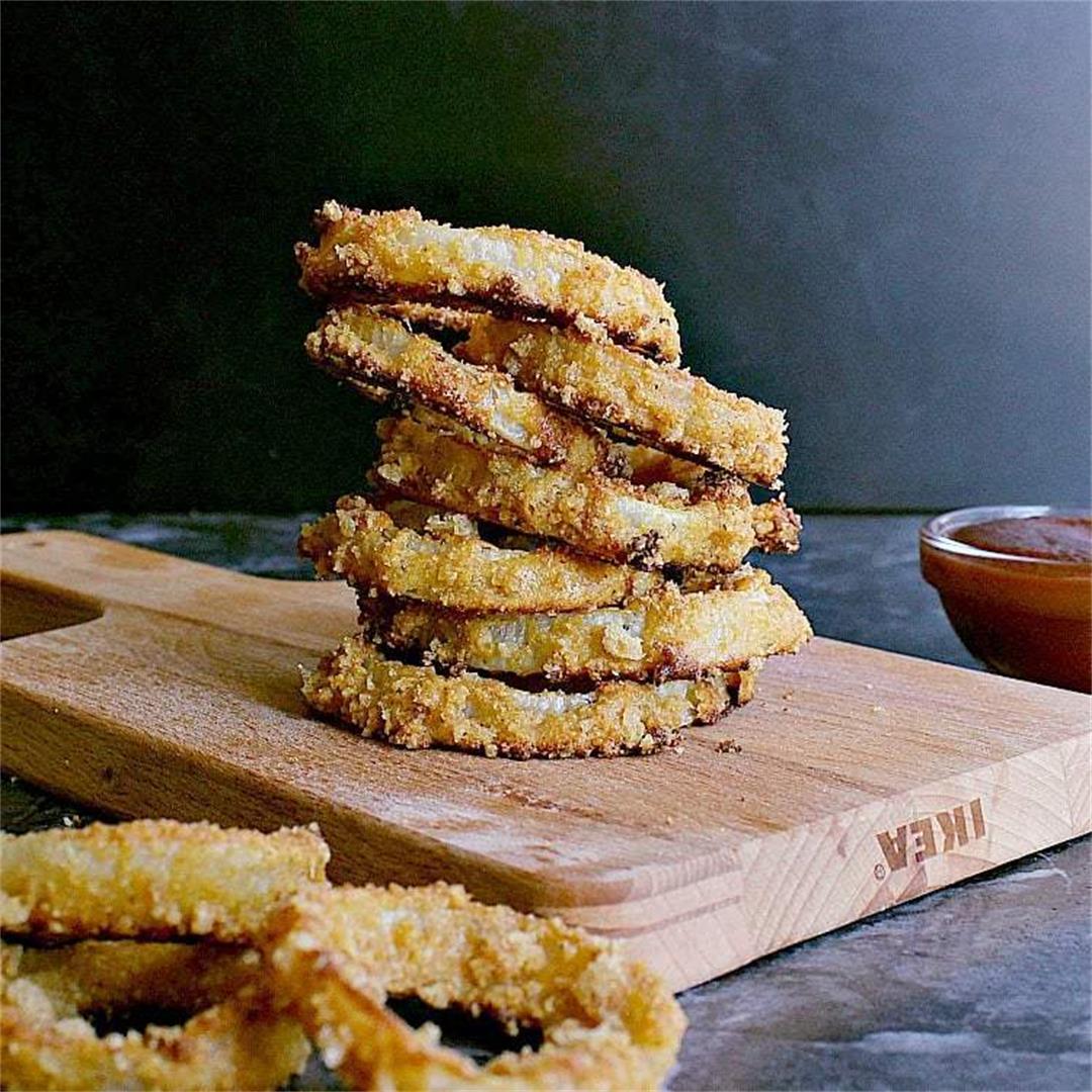 Crispy Oven Baked Low Carb Onion Rings