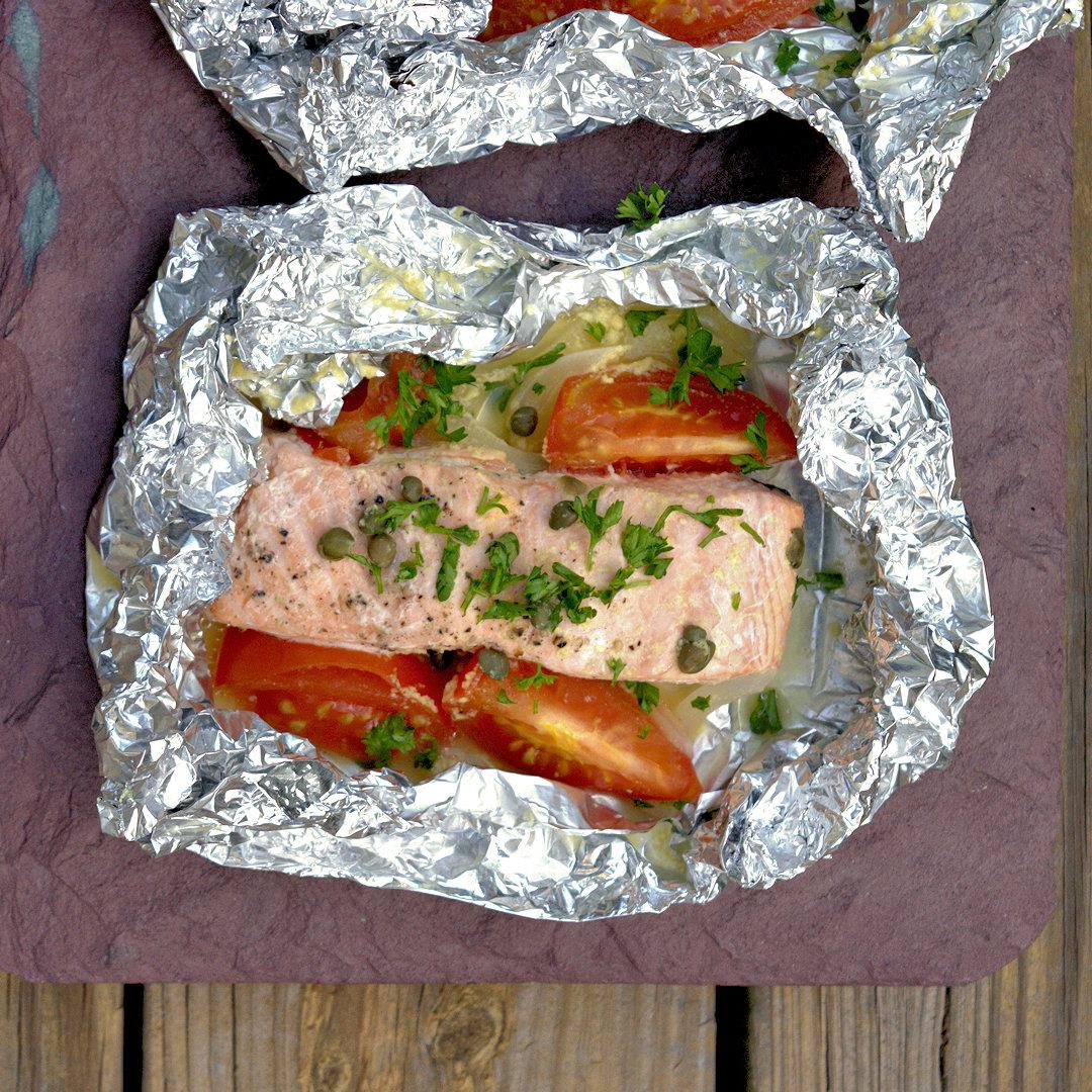 Grilled Salmon with Wine in Foil – A Gourmet Food Blog