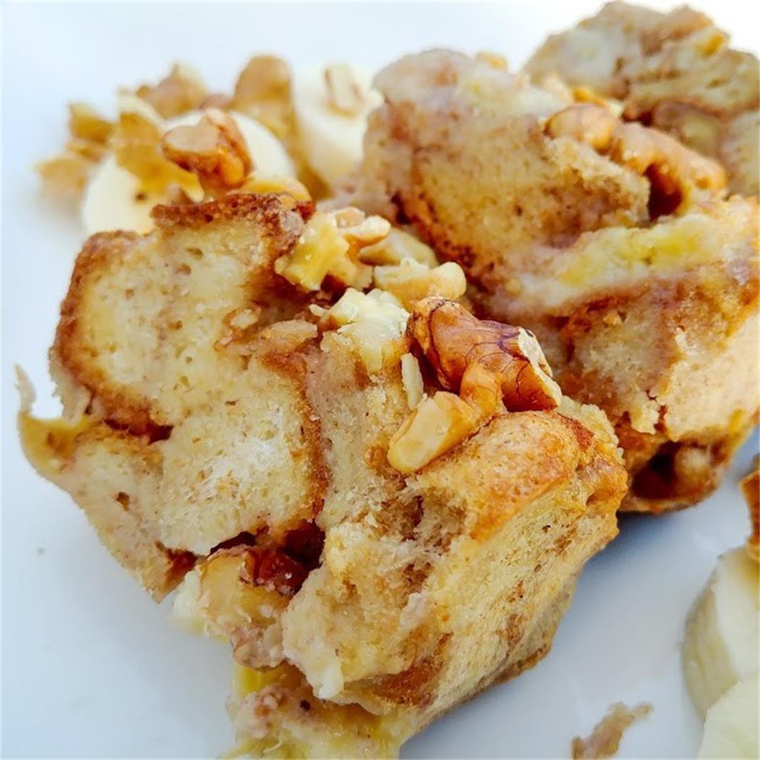 Maple Banana Nut French Toast Bake
