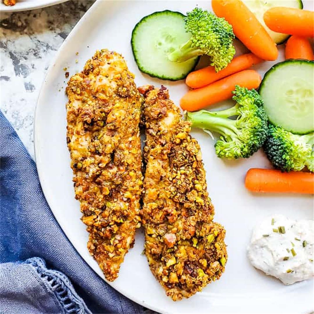 Pistachio Crusted Baked Chicken Tenders Recipe