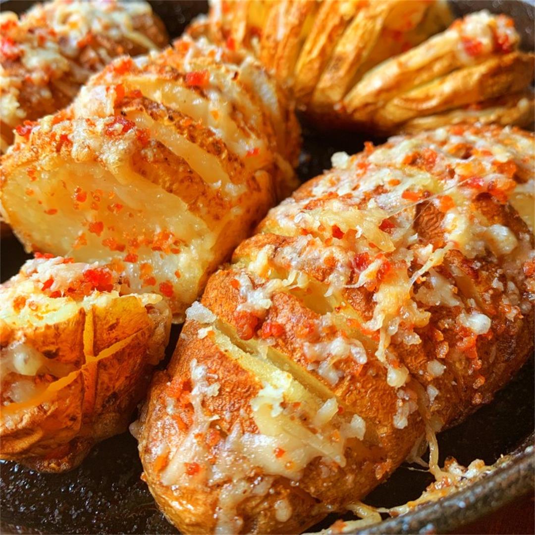 Parmesan and Bacon Hasselback Potatoes