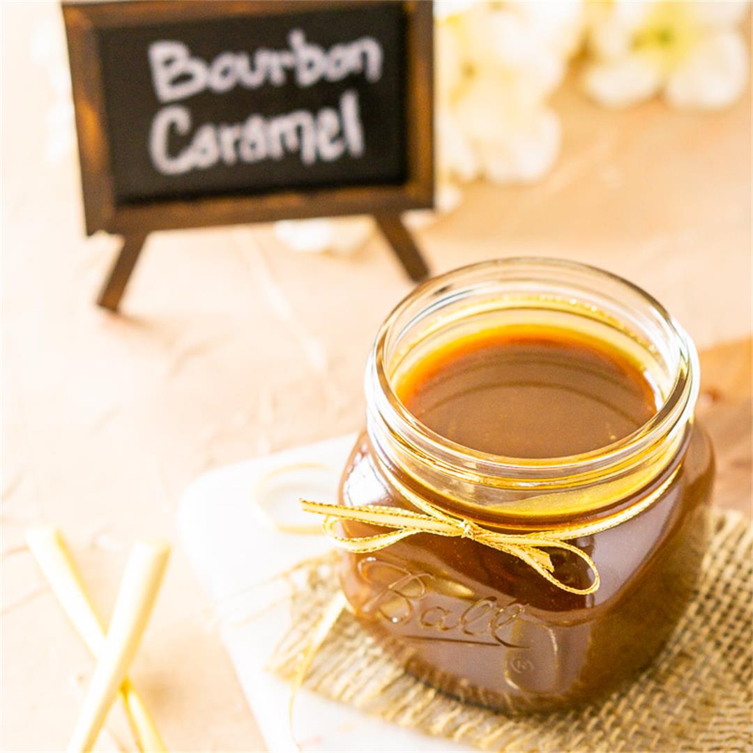Bourbon Caramel Sauce (No Thermometer)