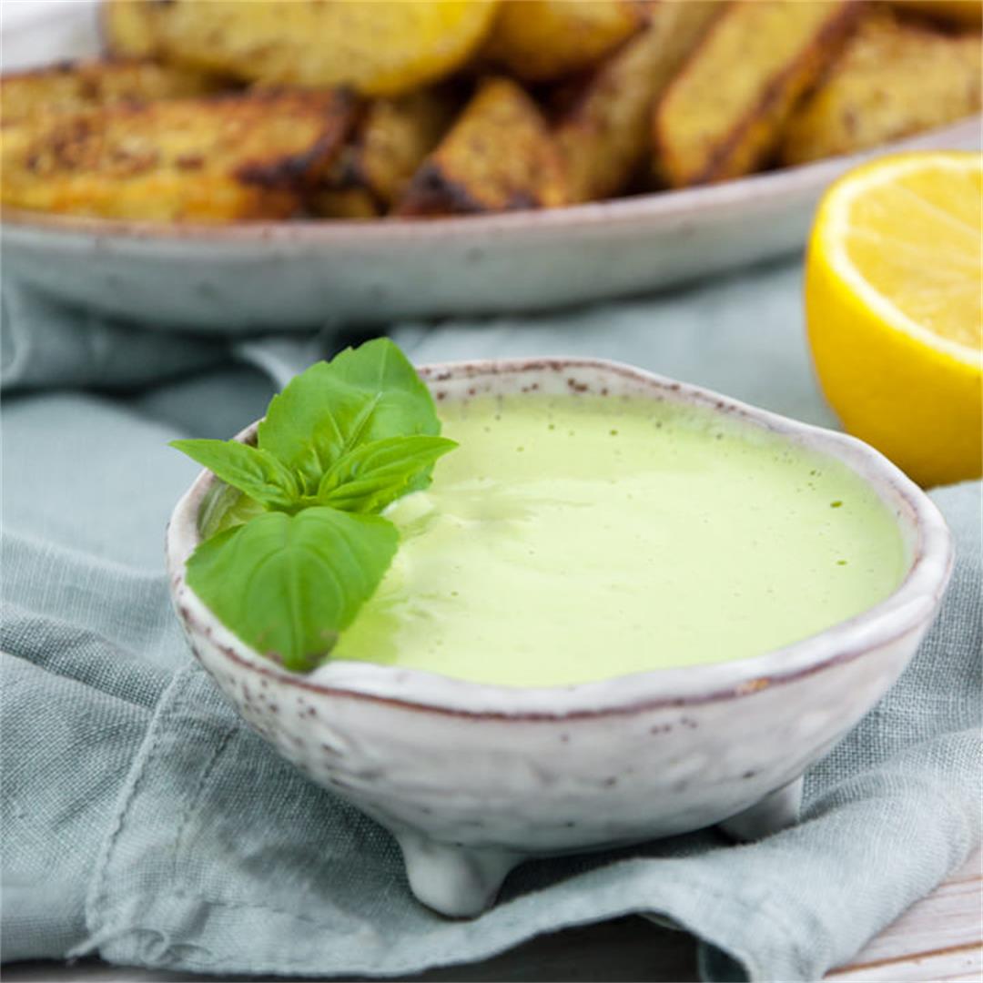 Creamy Basil Dip (Vegan & Gluten-Free)