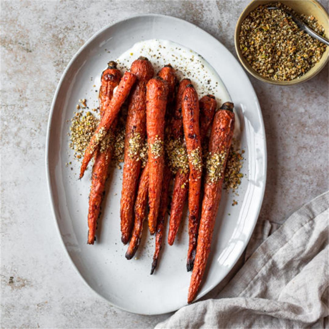 Harissa Roasted Carrots with Dukkah