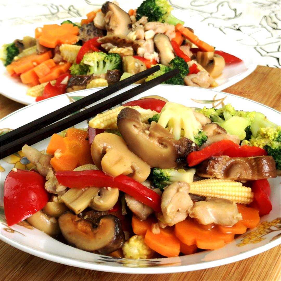 Chicken and vegetable stir fry
