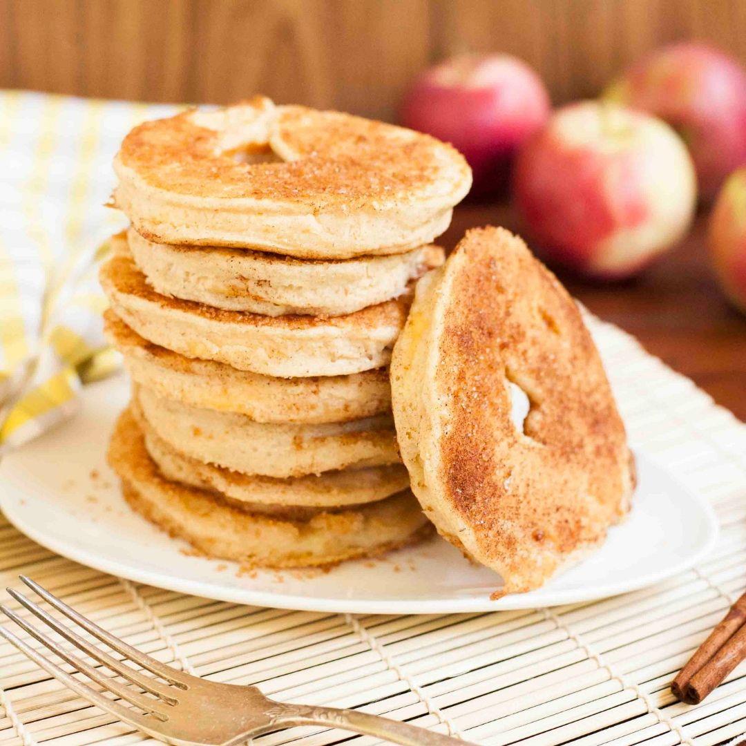 Fried Apple Rings (Donuts) in 3-ingredient Pancake Batter