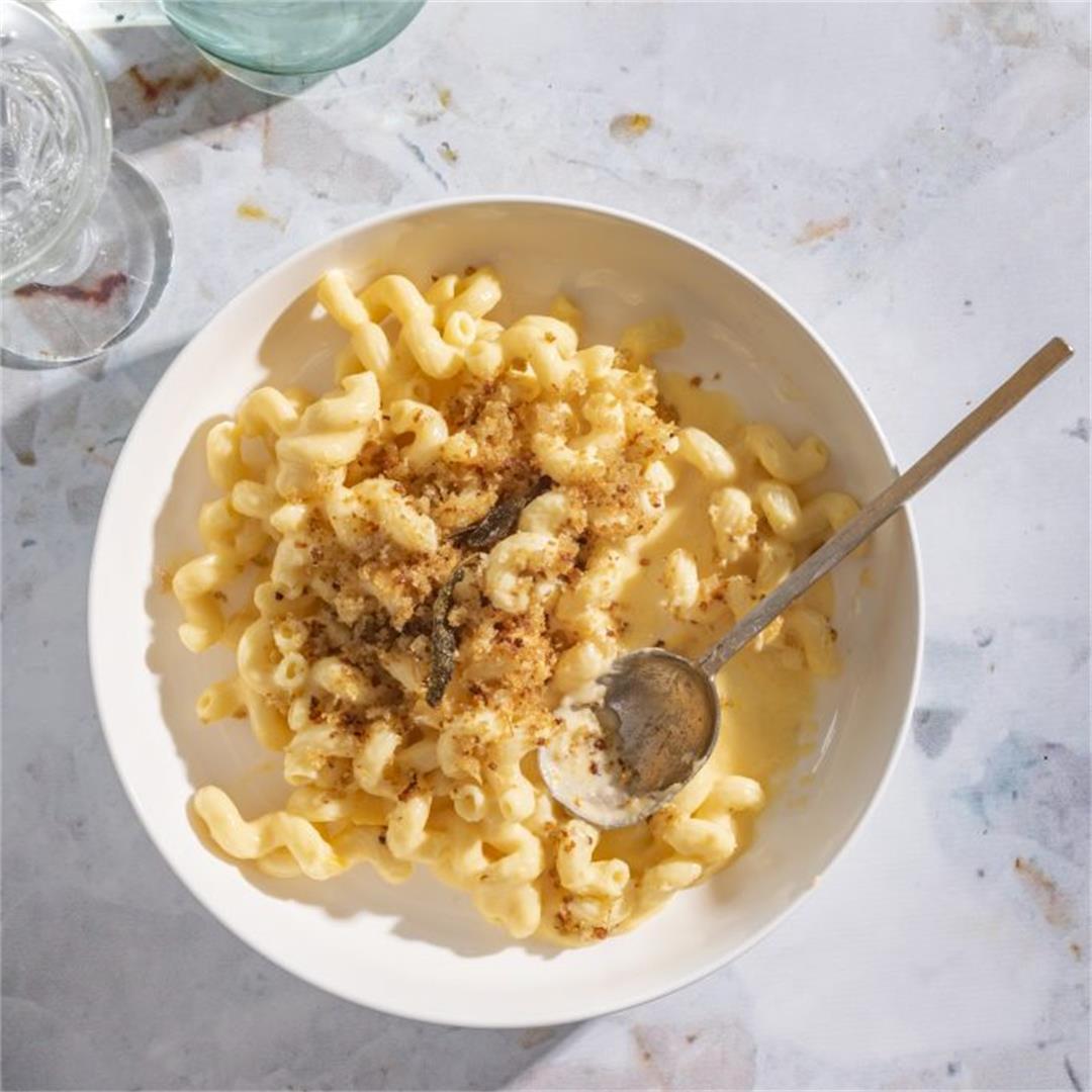 Butternut Squash Mac and Cheese with Crispy Sage Breadcrumbs