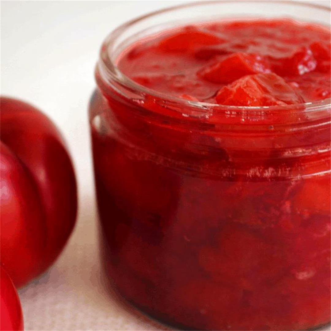 Homemade Red Plum Jam [No Pectin]