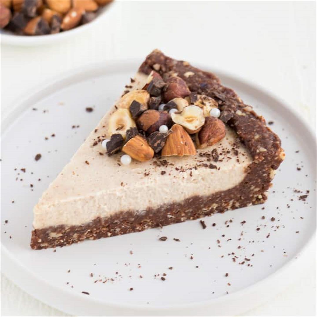No-Bake Vegan Chocolate Almond Cheesecake