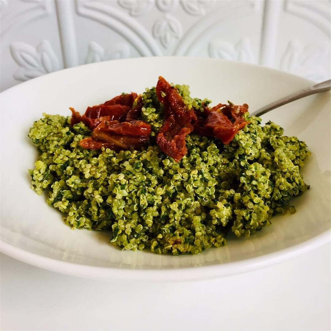 Pesto Quinoa — A Sweet Alternative