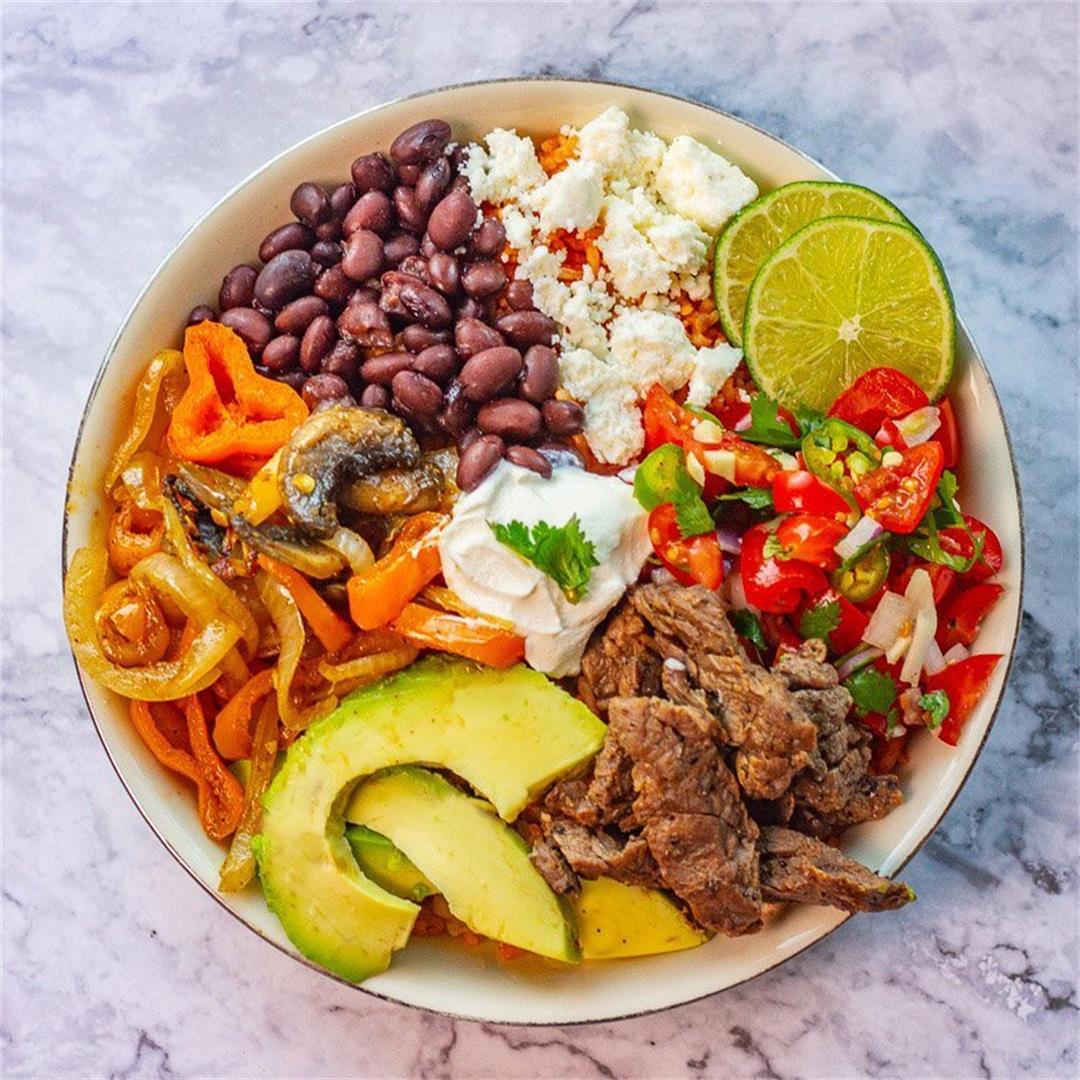 Mexican Rice Bowl (Vegetarian and Meat Options)