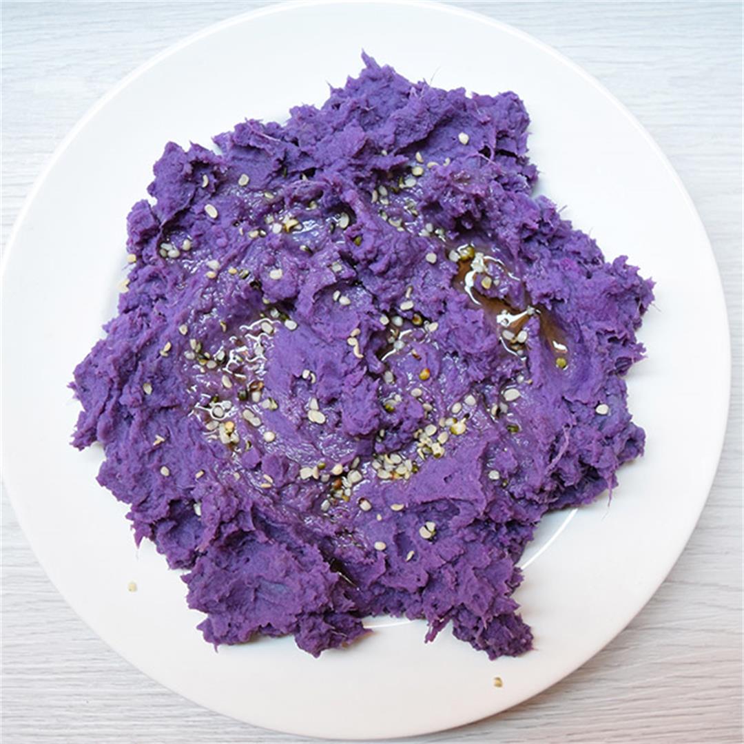 Mashed Purple Sweet Potatoes (Vegan)
