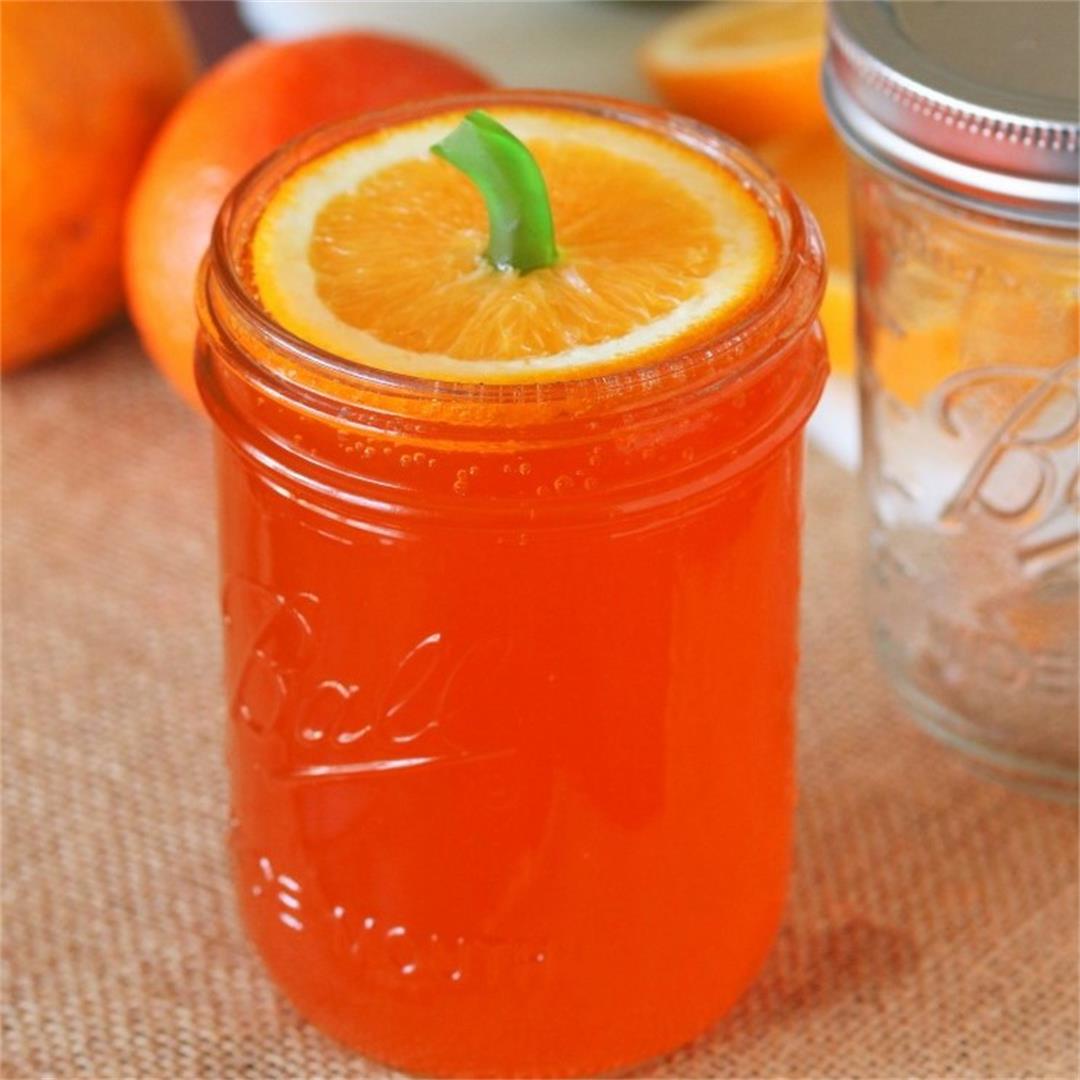 Easy Orange Slice Pumpkin Toppers for Mason Jar Halloween Drink