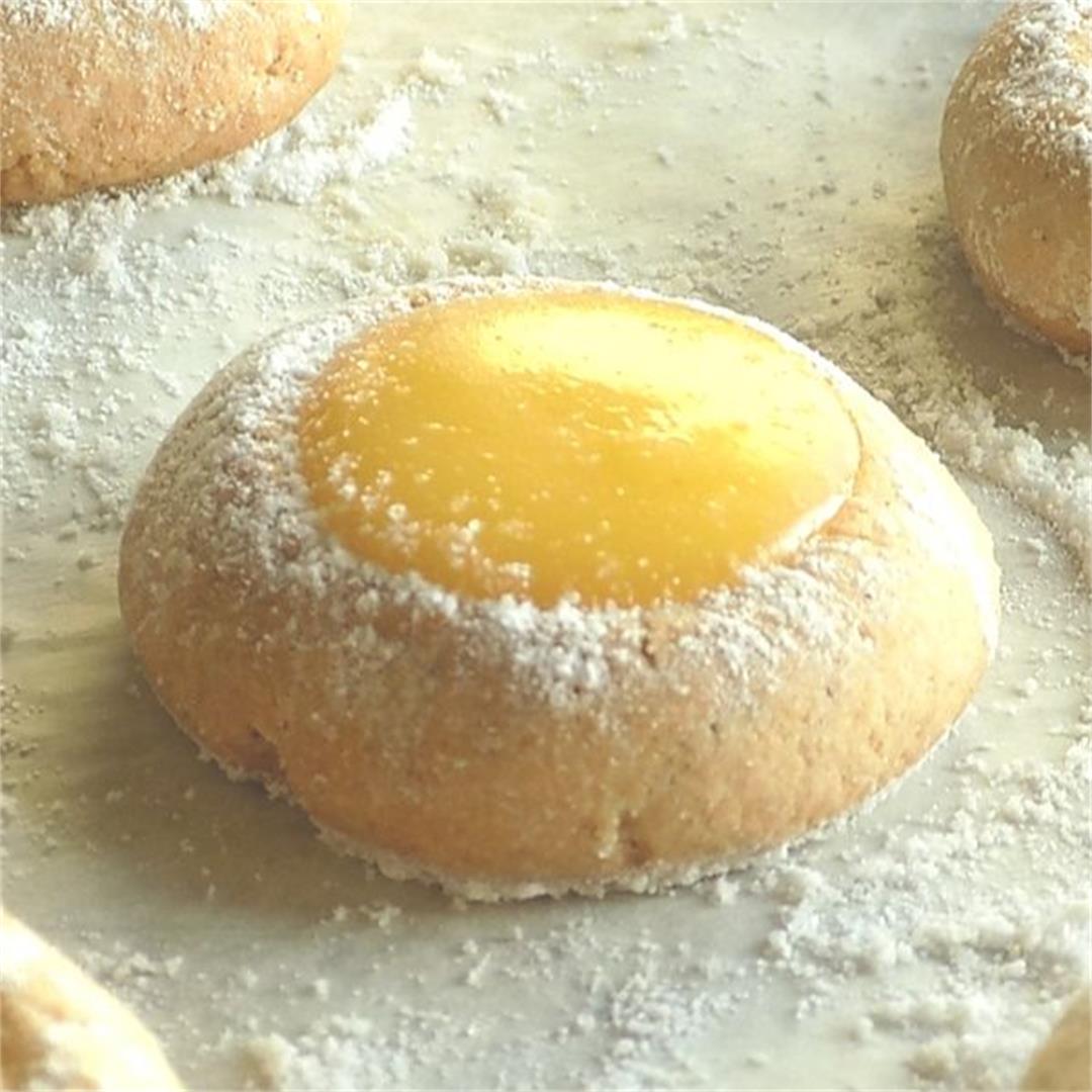 Lemon Curd Thumbprint Cookies - Pastry & Beyond