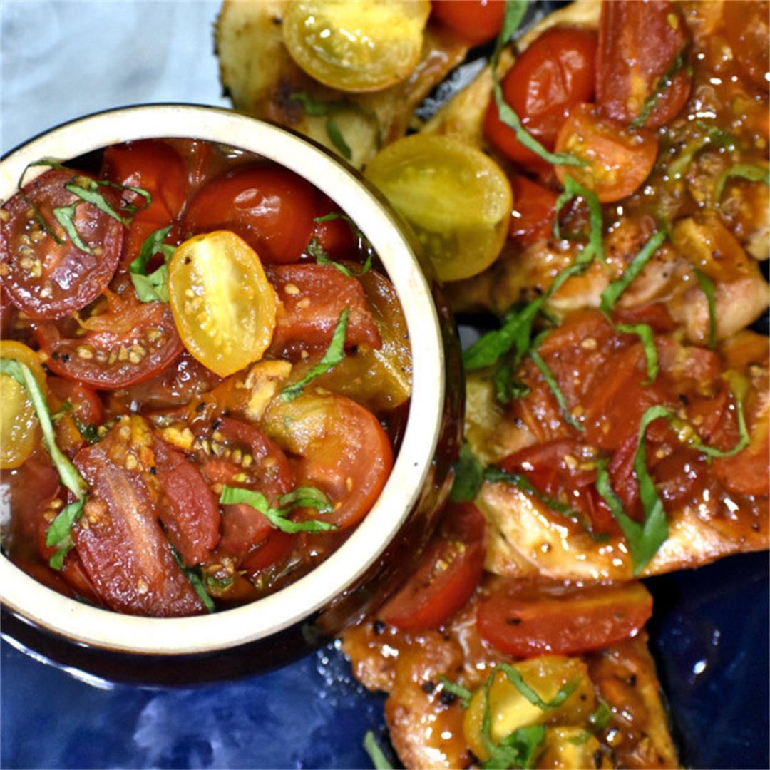 Tomato Basil Chicken (Easy 30 minute Meal)