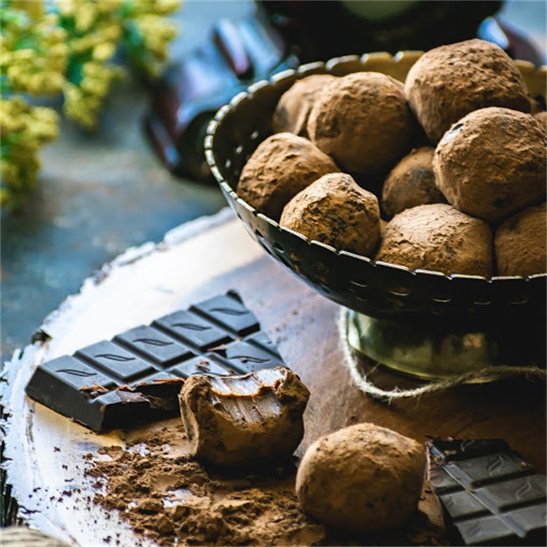 2 ingredients chocolate truffles
