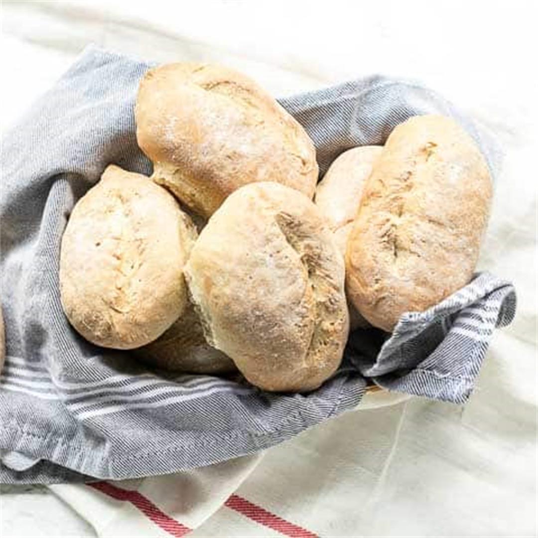Mexican bolillo bread rolls