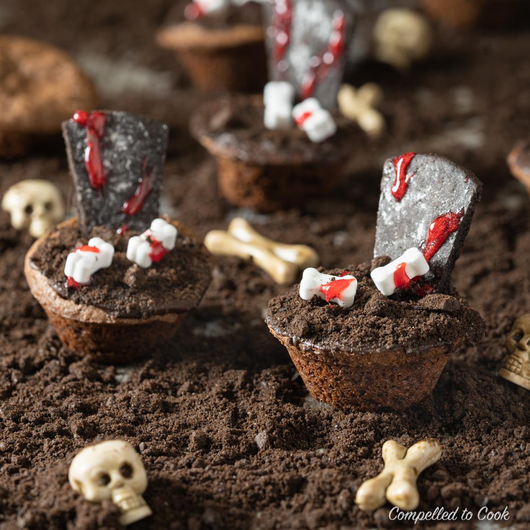 Graveyard Brownie Bites