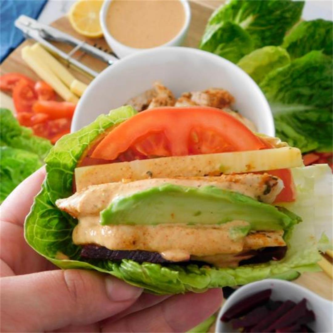 Chicken & Lettuce Wrap with a not so BigMac Sauce