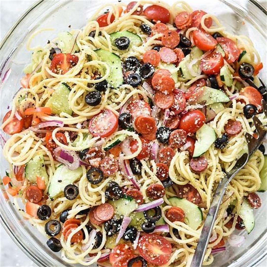 How To Make Recipe For Spaghetti Salad With Black Olives