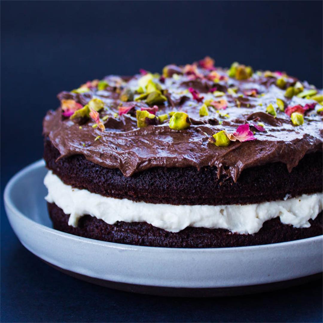 Chocolate Glop Cream Cake (vegan & gluten-free)