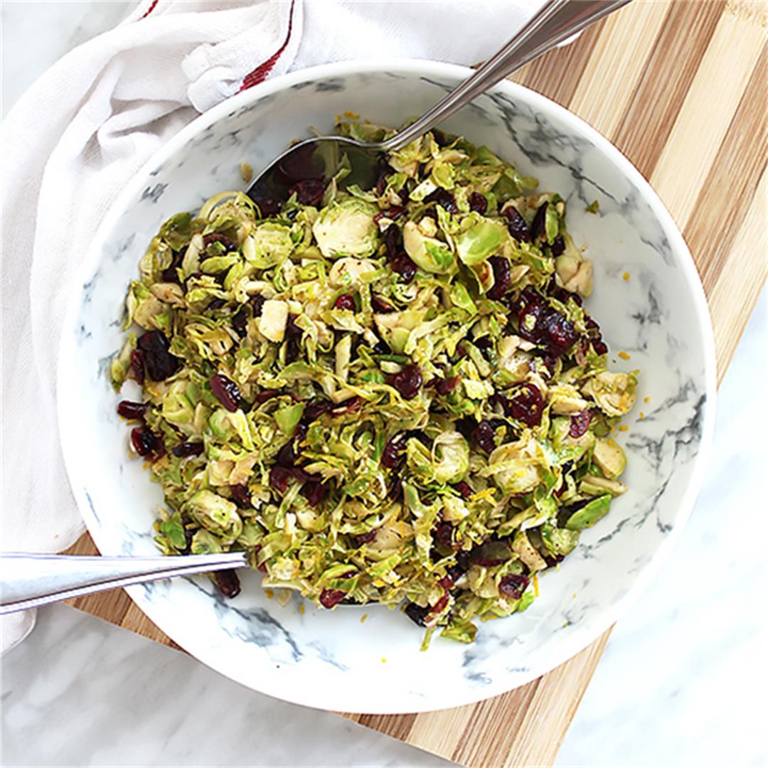 Sautéed Brussels Sprouts with Cranberries and Lemon