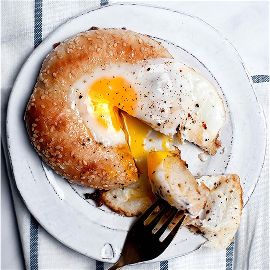 Egg in a Hole Bagel