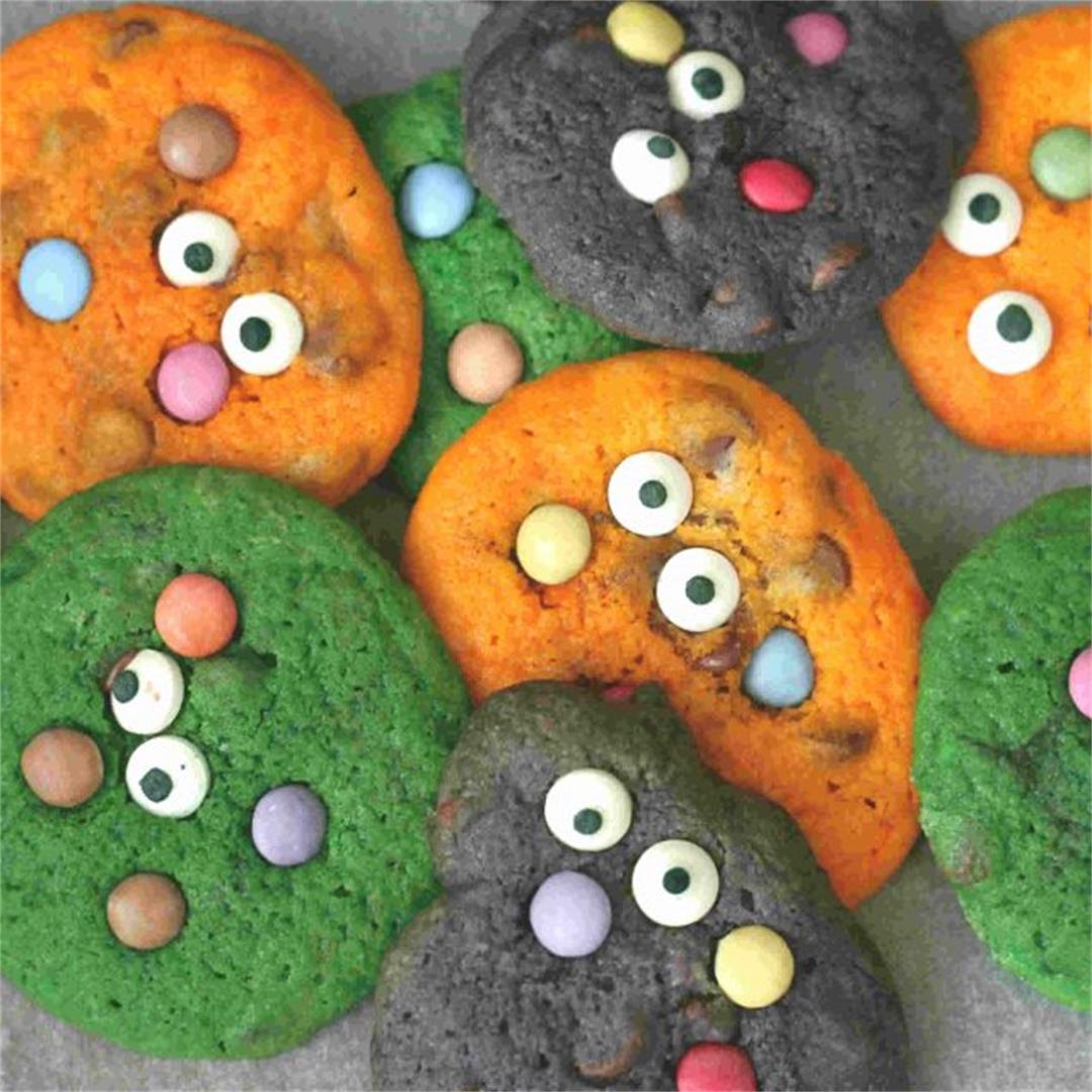 Halloween monster cookies