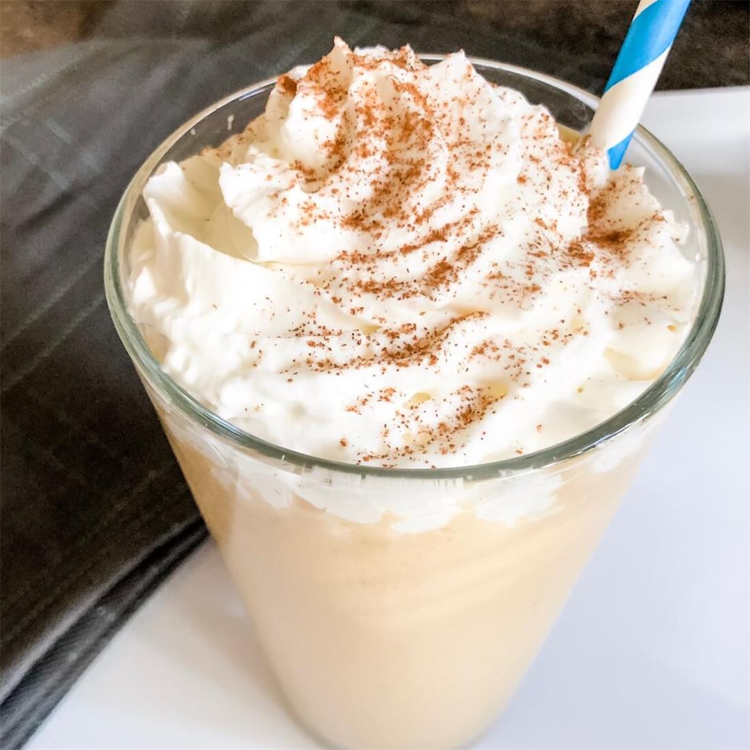 Low Carb Pumpkin Spice Frappuccino Made With Keto Chow