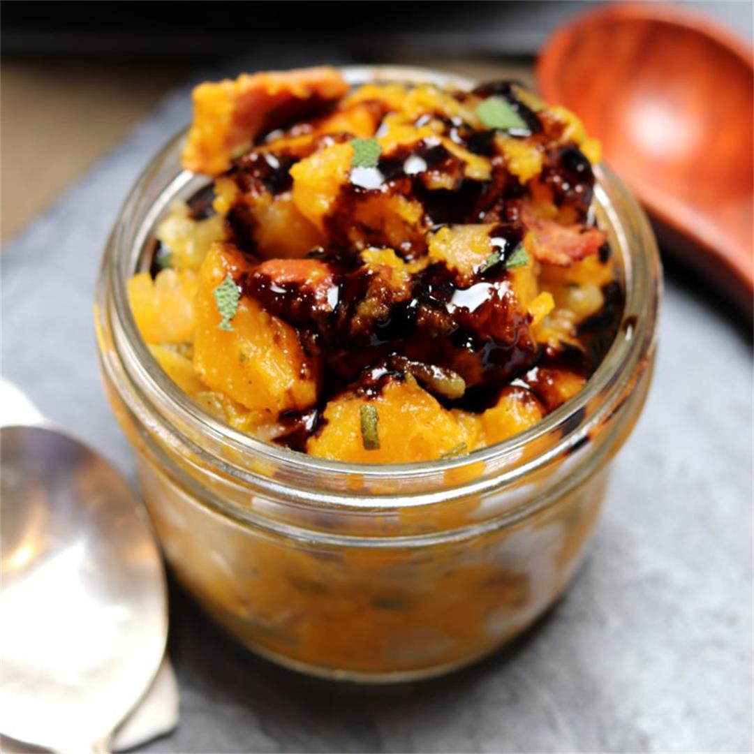 Best Ever Kabocha Squash with Bacon and Sage