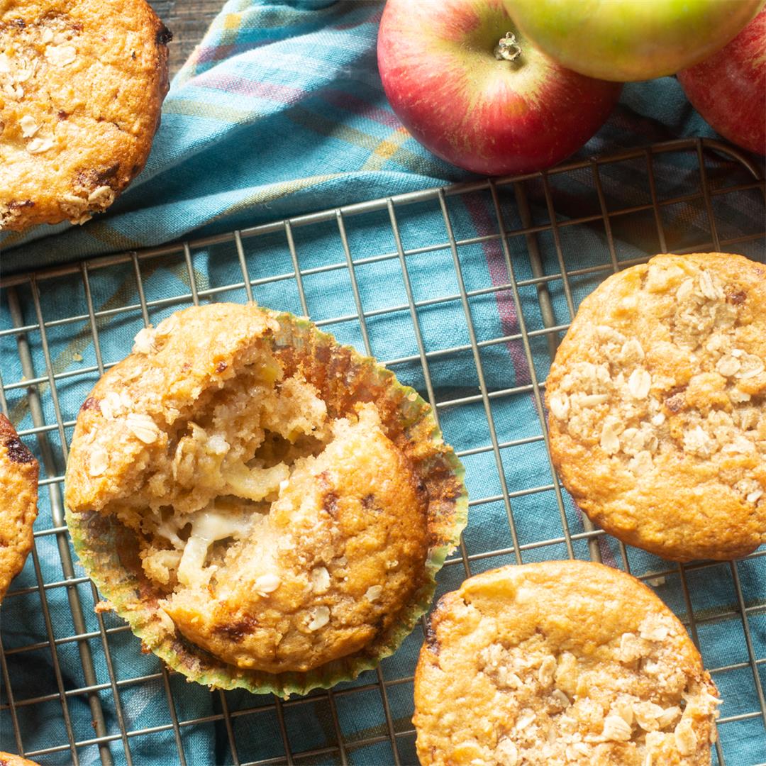 Healthy Apple-Cheddar Muffins