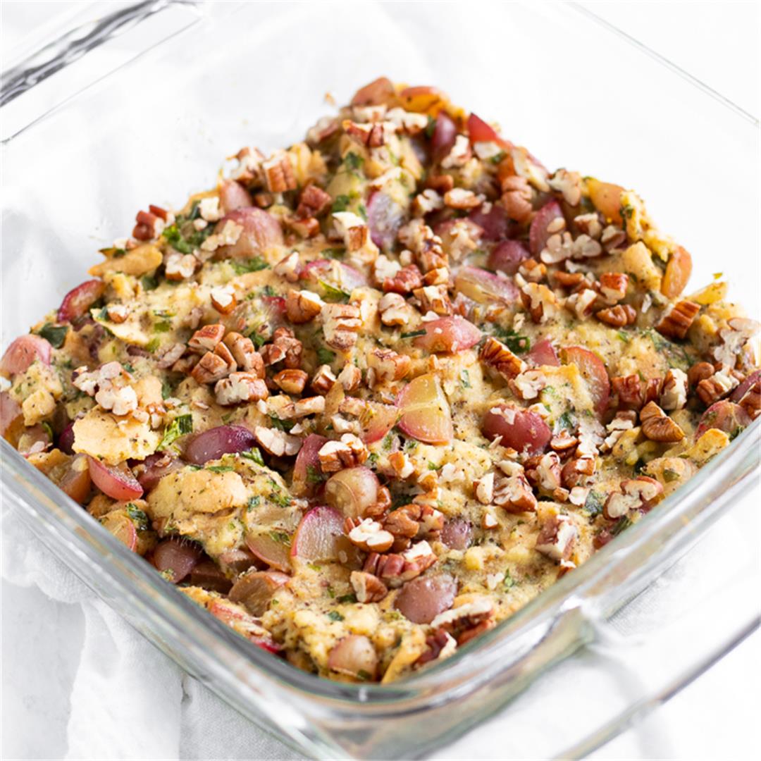 Low FODMAP Stuffing with Grapes and Pecans