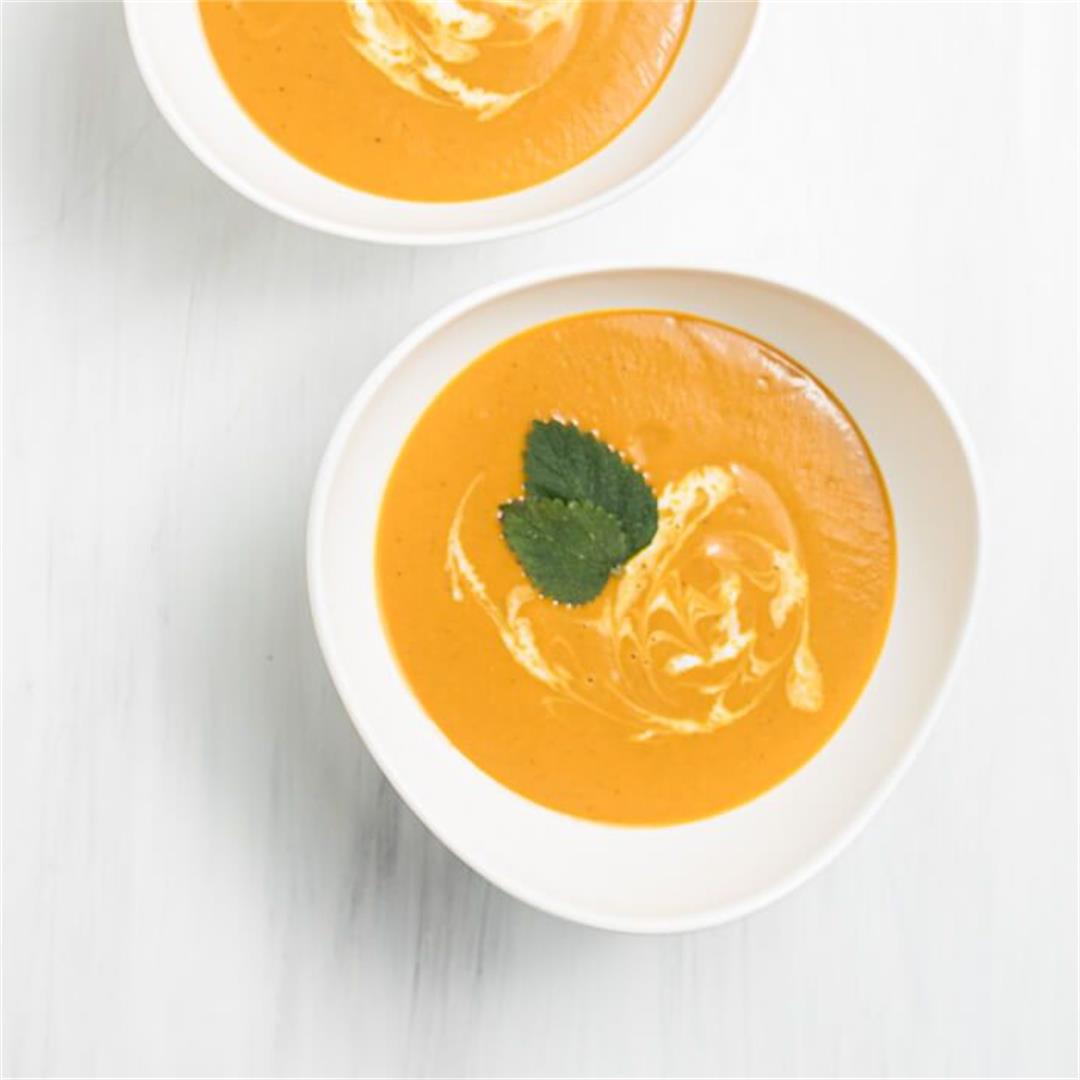 Curried Carrot Soup with Coconut Milk