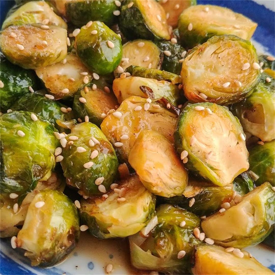 Korean BBQ Flavored Brussels Sprouts