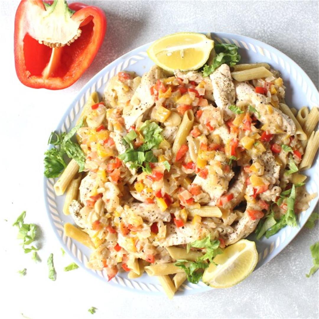 Baked Chicken Pasta With Coconut Sauce