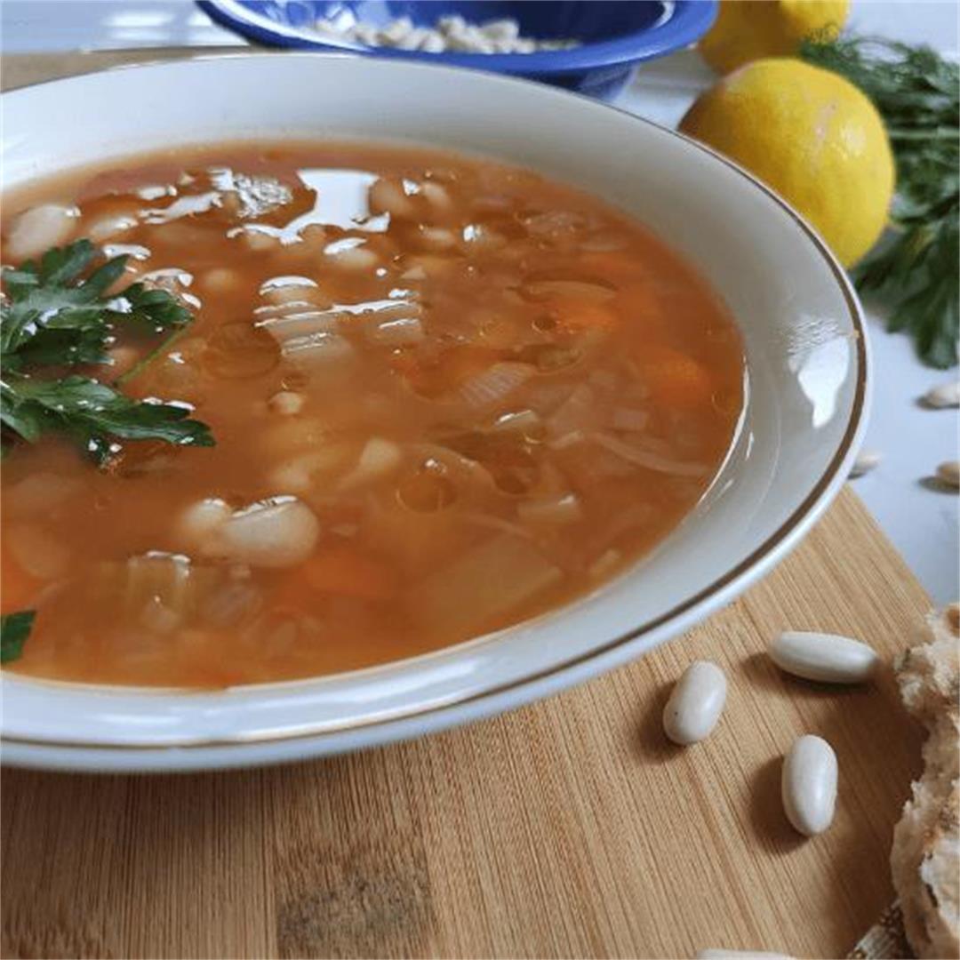 White bean soup recipe| Fasolada