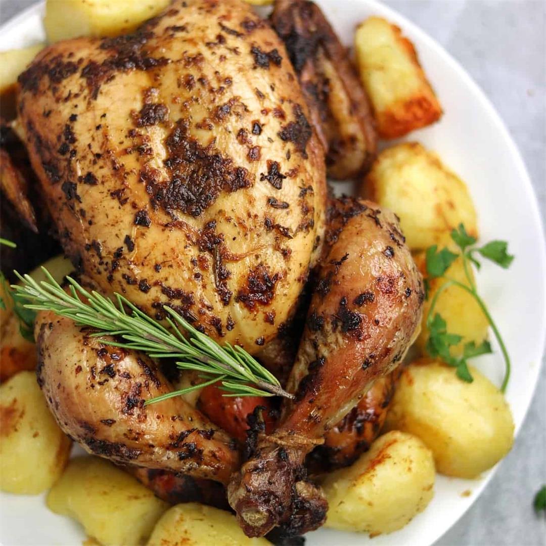 Simple Whole Roasted Chicken